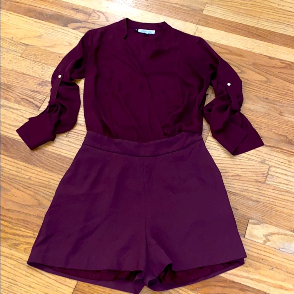 Maroon Jennifer Lopez Romper